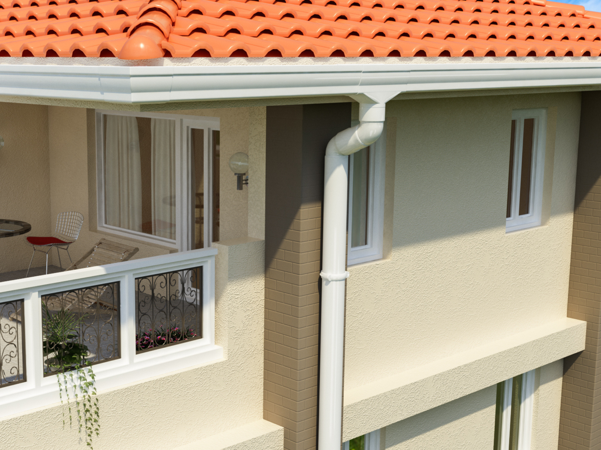 Jgheaburi PVC ELEGANCE 140 de la Devorex: design și fiabilitate într-un singur sistem